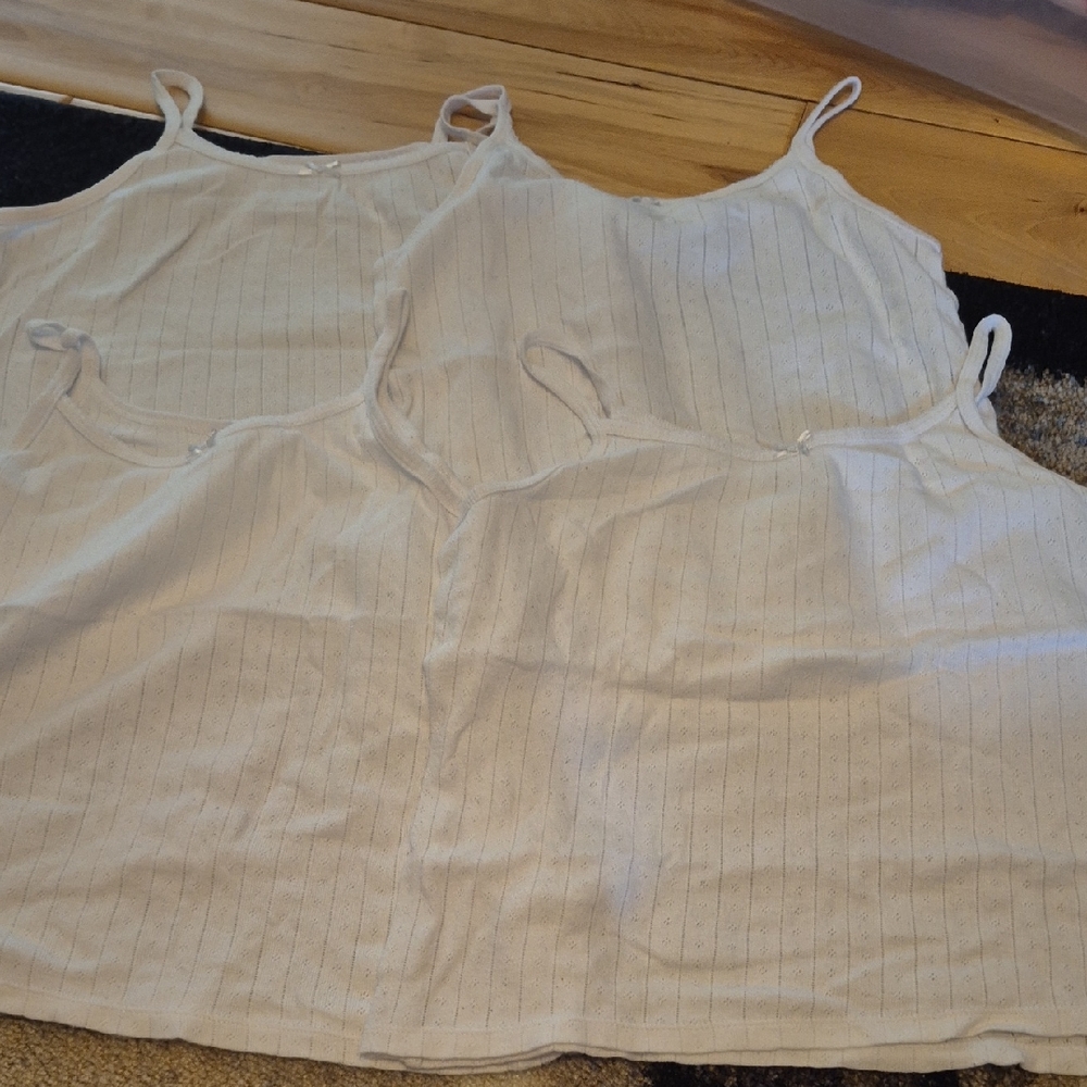 Place White Textured Tank Top
